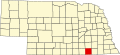 State map highlighting Thayer County