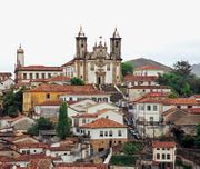 Ouro Preto and its colonial Portuguese architecture.