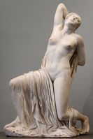 Falling Niobid, discovered in the site in 1906 (Museo Nazionale Romano)' a Greek original[1]