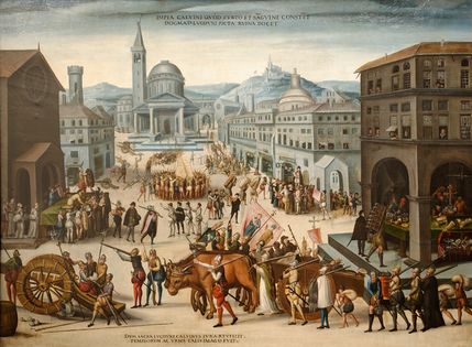 Looting of the Churches of Lyon by the Calvinists in 1562 by Antoine Caron.