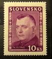 Stamp of Slovak Republic issued 14.3.1945 in the value 10 slovak koruna