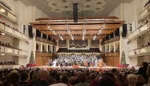 The 51st annual Messiah Sing-Along is held in the Kennedy Center's Concert Hall, December 23, 2023.