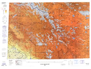 Map including Hotan Prefecture area (southwest) with Aksai Chin (DMA, 1995)[خ]