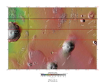 Topographical map of Tharsis quadrangle