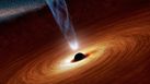 Black hole with corona, X-ray source (artist's concept).