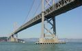 Western portion of the San Francisco – Oakland Bay Bridge — two bridges with a common central anchorage