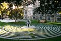 9/11 memorial labyrinth, Boston College, USA.