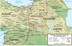 The Roman-Persian frontier had remained stable since 384, when the two powers divided Armenia, and despite recurrent warfare, would not change significantly until the Lazic War