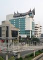 The West Sumatra representative office in Jakarta with bagonjong roof of Minangkabau architecture