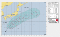 Forecast map for Typhoon Guchol (Chedeng)
