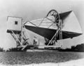 Holmdel Horn Antenna in Holmdel, New Jersey Built to support the Echo satellite communication program,[1] it was later used in experiments that revealed the cosmic background radiation permeating the universe.[2]