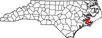 Map of North Carolina highlighting بامليكو