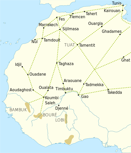 ملف:Trans-Saharan Routes Early.svg - المعرفة